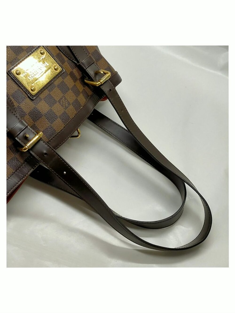 Authentic Louis Vuitton Hampstead MM Damier Ebene Tote Brown LV Shoulder Bag - Picture 6 of 16